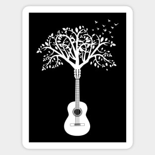 Classical Guitar Tree Dark Theme Sticker